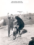 Pete the Bear on Bike, circa 1960
