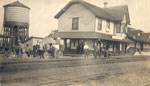 Cart at the Burk's Falls Railroad Station, circa 1930
