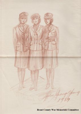 Brant County War Memorial - Preliminary Sketches for Bronze Statues