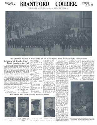 Brantford Courier, Military Section, Saturday, December 16, 1916