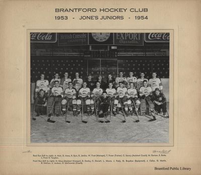 Brantford Hockey Club 1953 - 1954