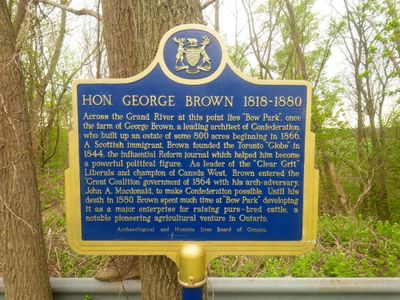 Honourable George Brown Plaque