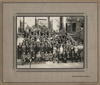 Group Photo on the steps of the old Brantford Public Library