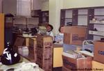 Two Employees at the Brantford Public Library Carnegie Building During Moving Preparations