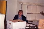 An Employee at the Brantford Public Library Carnegie Building During the 1991/1992 Library Move