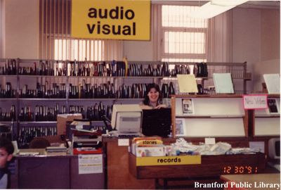 Audio Visual Section at the Brantford Public Library Carnegie Branch