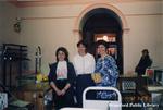 Three Women Pose for a Photograph at the Brantford Public Library Carnegie Branch