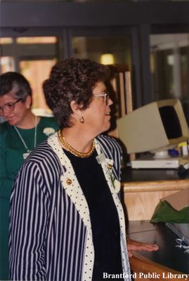 Shirley Allan at the Brantford Public Library Main Branch Opening Ceremonies