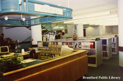 The Reference Desk at the Brantford Public Main Branch