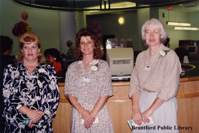 Circulation Staff at the Brantford Public Main Branch Opening Ceremonies