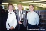 Wendy Newman and Two Unknown Attendees at the Brantford Sesquicentennial Celebration at the Brantford Public Library