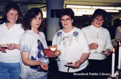 Brantford Public Library Staff Have Refreshments at the 1998 Long Term Service Awards