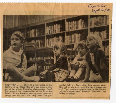 Story Hour at the Brantford Public Library