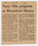Noon film program at Brantford library