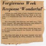 Forgiveness Week Response 'Wonderful'