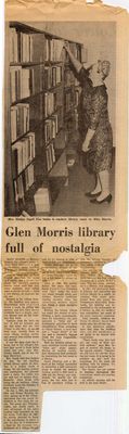 Glen Morris library full of nostalgia