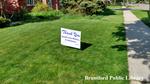 'Thank You Health Care Workers & Volunteers' Sign on a Lawn in Brantford, Ontario