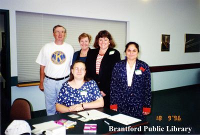 Brantford Public Library Staff Members at the Born to Read Program at the Brantford Public Library