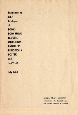 Supplement to 1967 Catalogue of Books, Book-Marks, Leaflets, Microfilms, Pamphlets, Periodicals, Posters, and Services