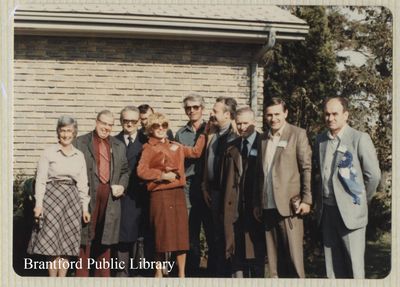 Osijek delegates visit a Brantford home, October 1981