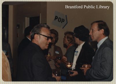 Osijek delegates and Brantford city officials mingle together, October 1981