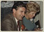 Close-up of Osijek delegates at Brantford dinner, October 1981