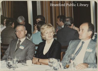 Three Osijek Delegates at Dinner in Brantford, October 1981