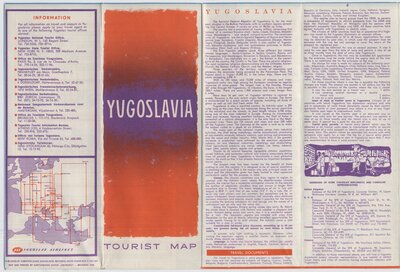 Brochure and Map of Yugoslavia, 1970