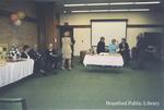 Staff and Attendees Chat at the St. Paul Avenue Library Open House, 2000