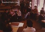 Library Staff and Patrons Having a Discussion at the St. Paul Avenue Branch of the Brantford Public Library, Undated