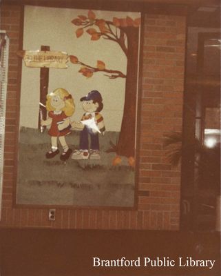 Fall Display at the St. Paul Branch of the Brantford Public Library, 1983-84