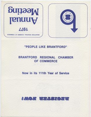 Brantford Regional Chamber of Commerce Annual Meeting Advertisement, 1977