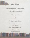 Invitation to the 25th Anniversary Open House at the St. Paul Avenue Branch of the Brantford Public Library, 2000