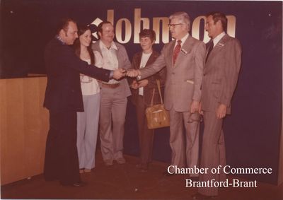 Aesthetic Award Presented to Brantford Business SC Johnson, 1982