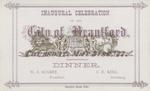 Dinner Ticket for the Inauguration of the City of Brantford, 1877