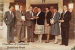 Aesthetic Value Awards Winners Pose for Picture Outside Brantford Chamber of Commerce, 1984