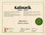 Katimavik Certificate of Recognition, Blind River, 2006-2007