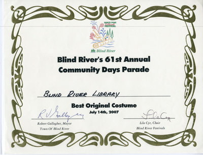 Blind River's 61st Annual Community Days Parade, July 2007