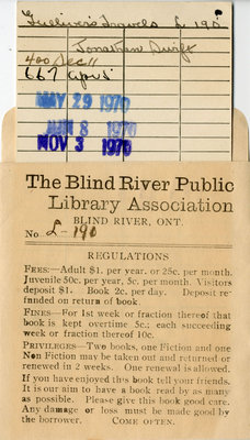 Blind River Book Pocket with Card