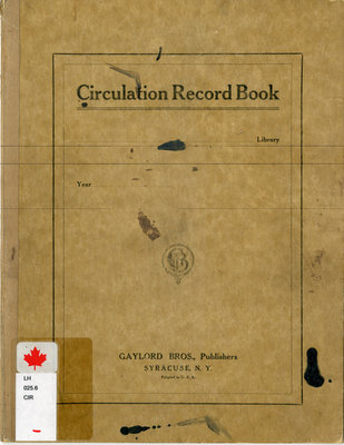 Blind River Library Circulation Records, 1933