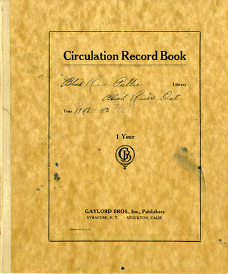 Blind River Public Library Circulation Records 1942 - 1944