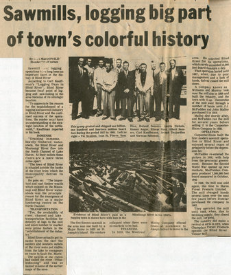 Sawmills, Logging Big Part of Town`s Colorful History, 1981