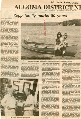 Rupp Family Marks 50 years, Blind River, 1980
