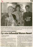 Cyr Wins Influential Women Award, North Bay, 2001