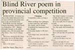Blind River Poem in Provincial Competition, The Standard 1997