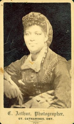 Photograph of Unidentified Woman by C. Arthur, Photographer, St. Catharines [n.d.]