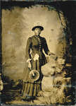 Tintype of African American Woman with Fan [n.d.]