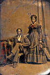 Tintype of African American Couple in  Studio Portrait [n.d.]