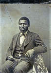 Tintype of Bearded African American Man with Pendant Watch