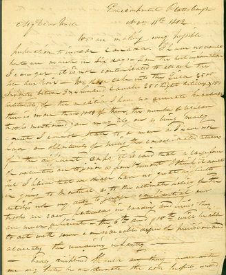 Letter from J.E.A. Masters to Josiah Masters, November 11, 1812